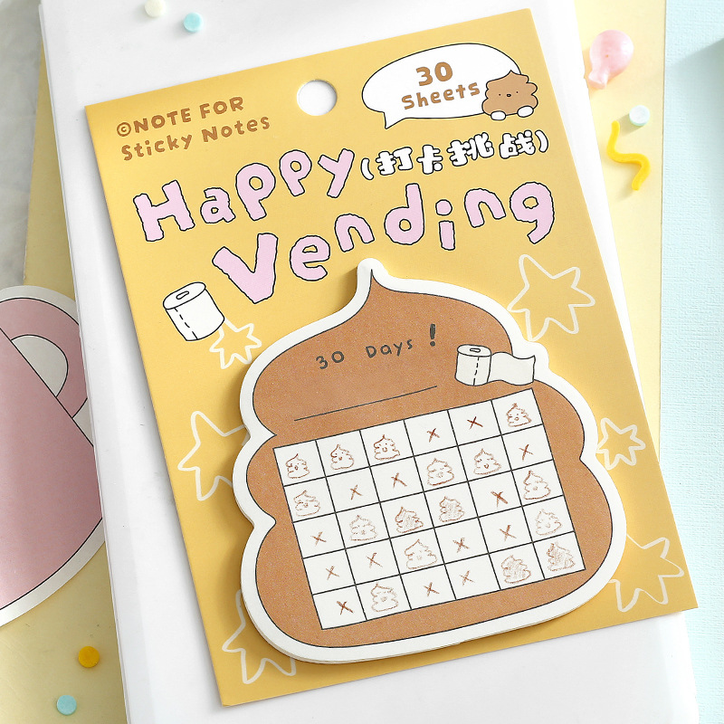 NOTE FOR Notas adhesivas Serie de máquinas expendedoras hermosas Notas de oficina de la vida diaria Mensaje Notas adhesivas de forma especial