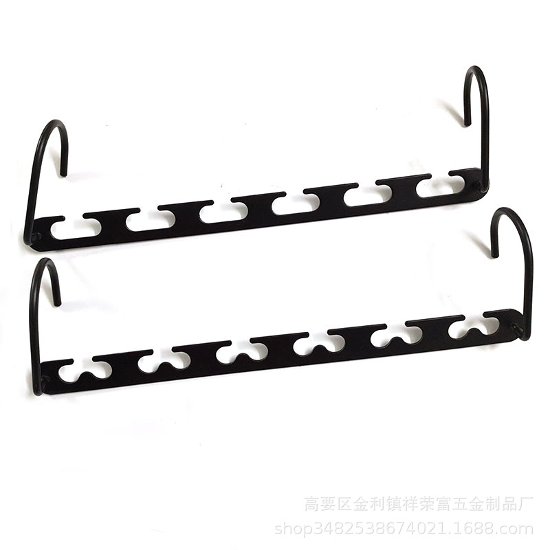 Custom Metal Magic Hanger Home Folding Drying Rack Wardrobe Space Saving Clothes Hanging Storage Artifact Black