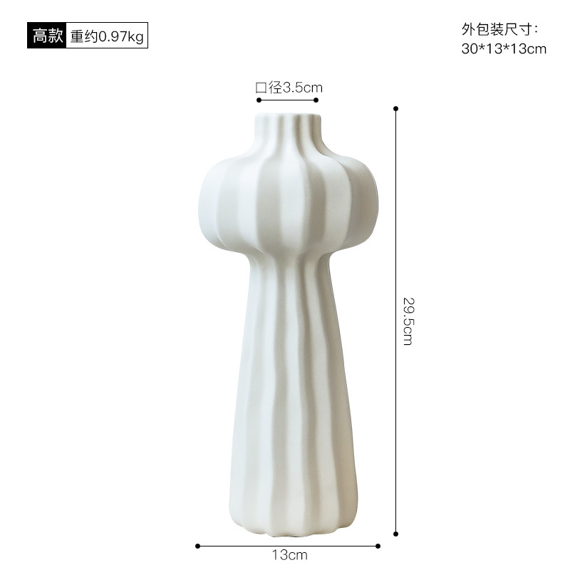 Morandi moderno vasos de cerámica estriados decoración de estudio sala de estar flor geométrica decoración de sala de alojamiento modelo