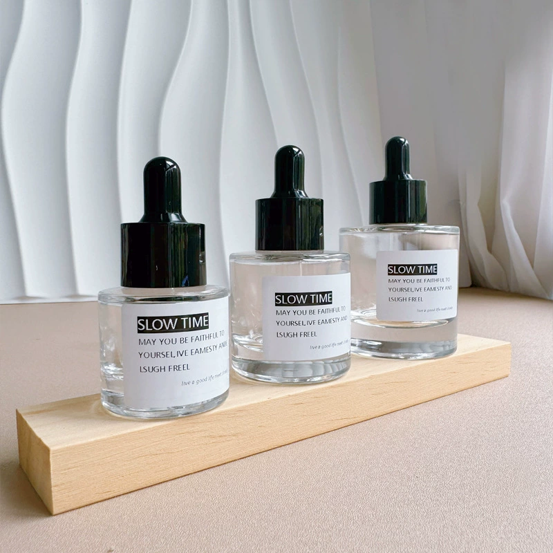 30ml толстая подошва высококачественная бутылка для капельницы косметическая бутылка круглая прозрачная стеклянная бутылка для масла эссета чистая бутылка для росы