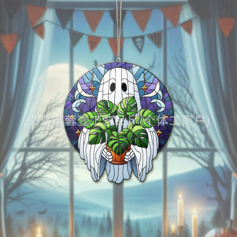 クロスボーダーかわいい小さなゴーストアクリルゴシックスタイルハロウィンお化け屋敷の装飾家の庭の装飾|undefined