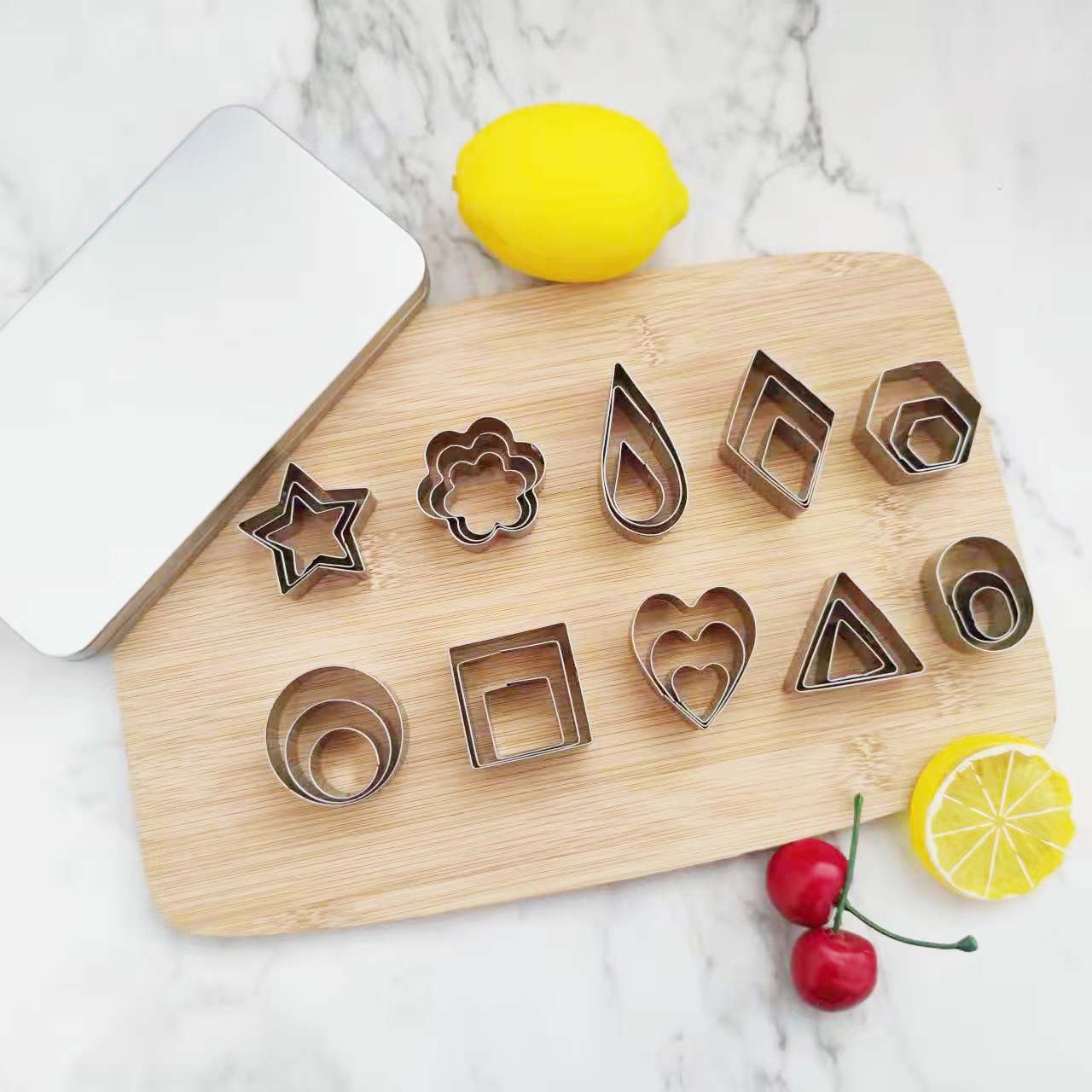 Set stainless steel, compact mold, 30 pieces