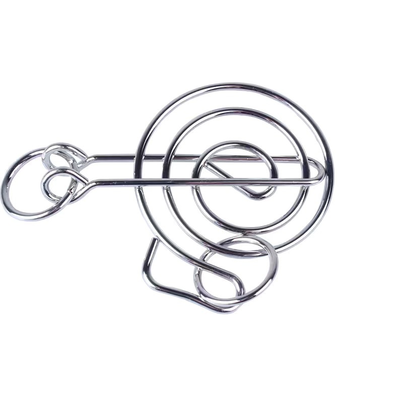 Hebilla de anillo de desmontaje de ocho piezas ABC venta al por mayor de 8 piezas de 24 piezas juego completo de nueve hebilla intelectual de juguete educativo de metal de cadena