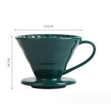 欧式手冲咖啡陶瓷滤杯V60锥形过滤器螺纹滴漏式咖啡杯创意咖啡杯