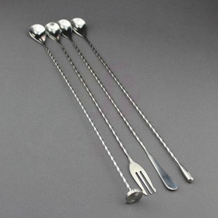 Stainless Steel Japanese Long-Handled Bar Spoon Barspoon Bar Cocktail Mixing Spoon Stirring Stick Bar