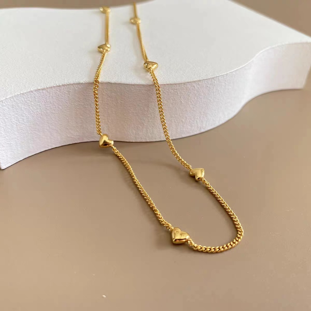 304 Stainless Steel Pendant Material Necklace Classification 304 Stainless Steel Chain Material 1 Piece Heart Shape Necklace 304 Stainless Steel Plating PVD Coated 18K Real Gold Plated Women's Basic