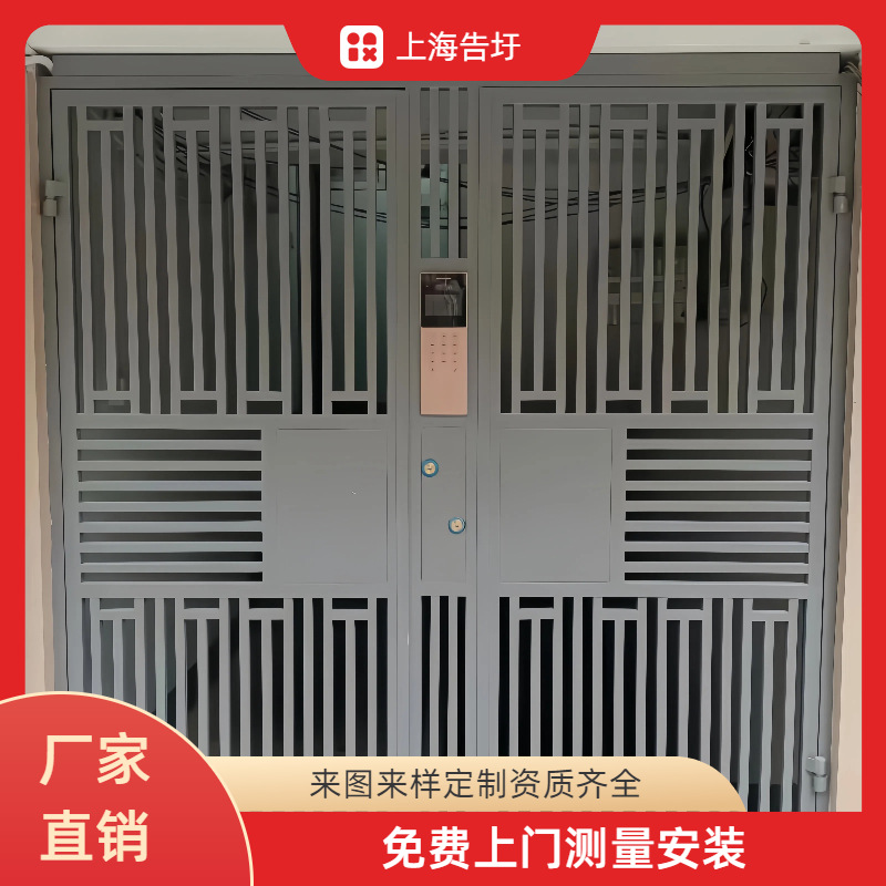 镀锌楼宇门单元小区防盗入户门可视不锈钢玻璃拼接门定制防盗门