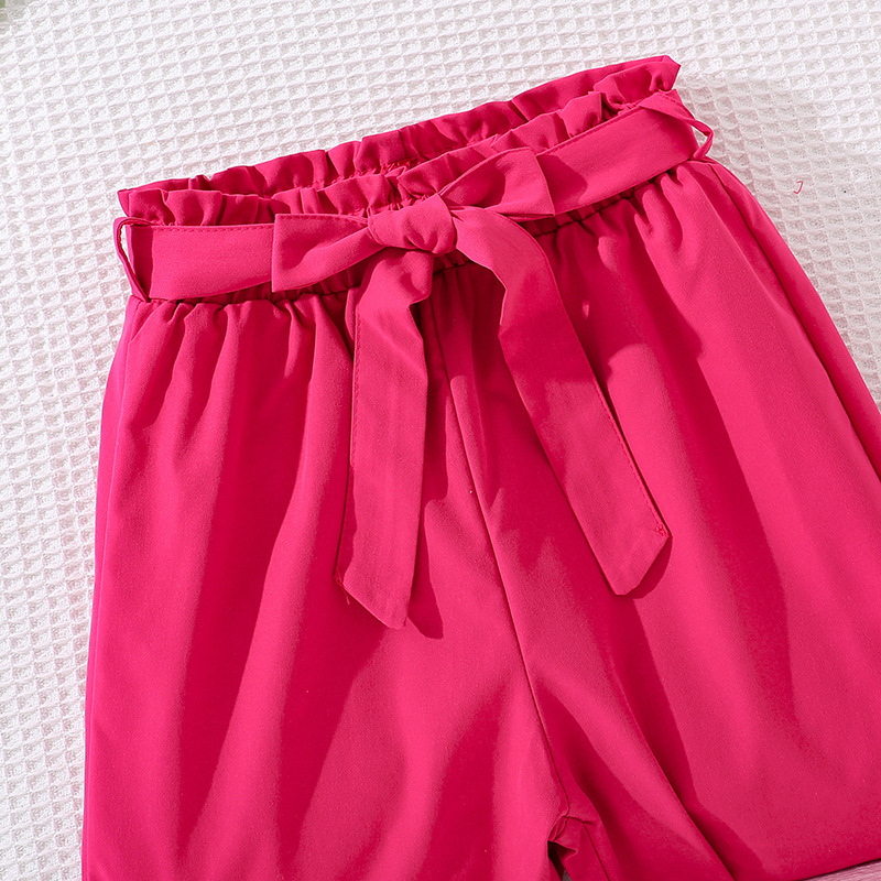 7-12 Autumn Children's Clothing New Short Style Printed Sleeve Top Long Pants Girls' Set_voghion.com