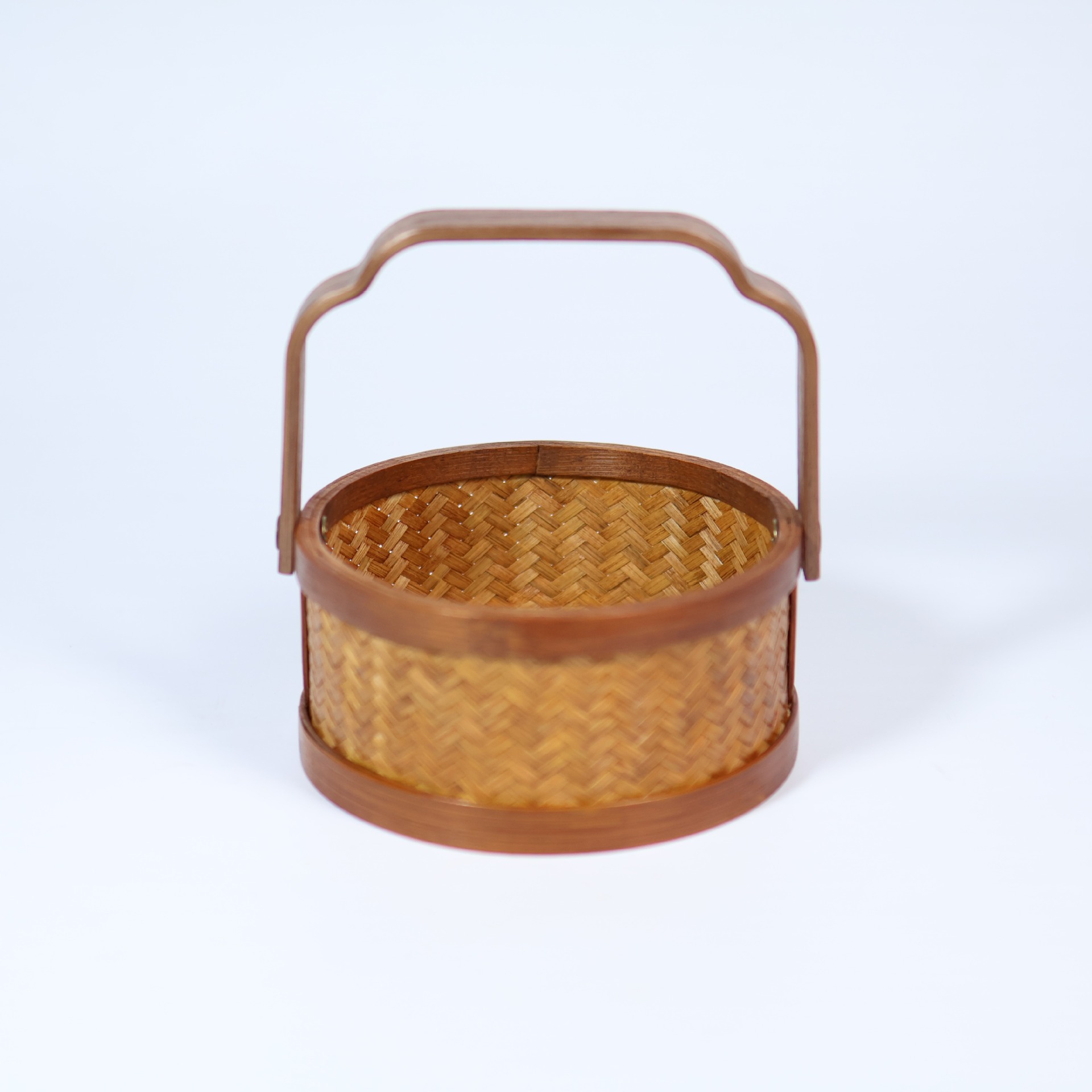 Cesta de Bambú Tejido con Laca Hecha a Mano con Tapa para Bocadillos y Regalos image 6