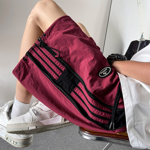 Quick-dry striped shorts, men's summer thin 2025 new loose straight casual work work sports pants