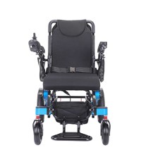 外貿出口貨源EA8000藍色鋁合金輕便折疊助行器老年人電動輪椅
