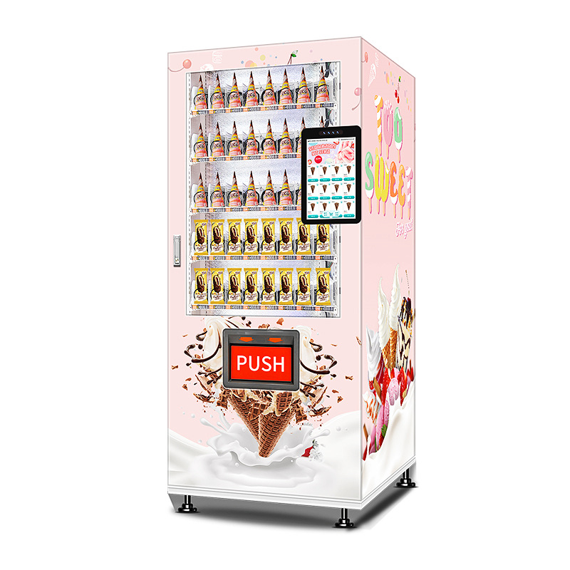 Hanlu congelado máquina expendedora de helados pantalla táctil máquina expendedora no tripulada fabricante comercial