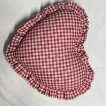 Plaid love pillow