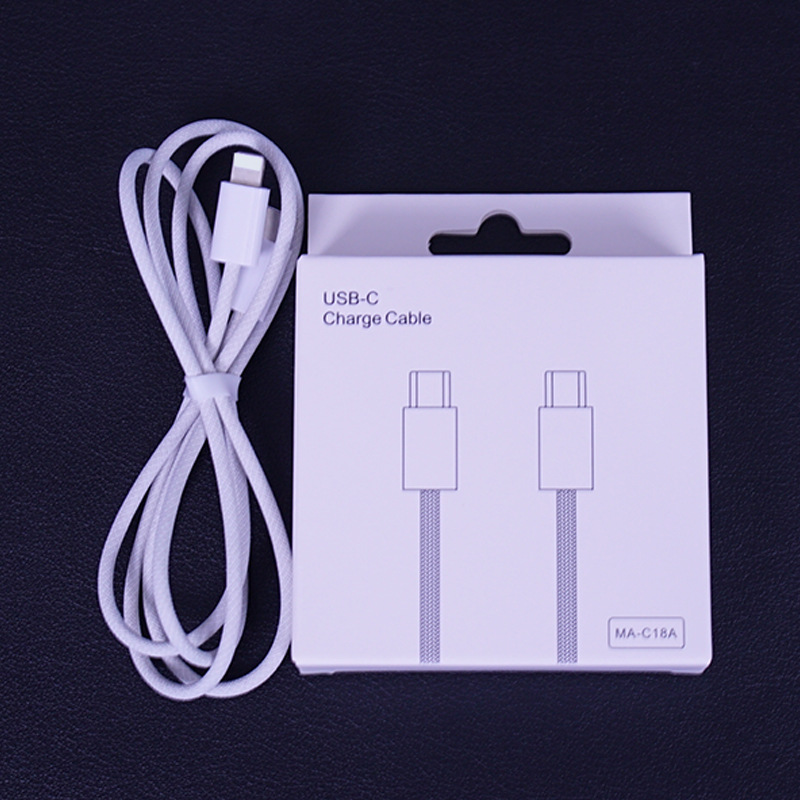 3aマカロン編組はアップルの急速充電データ線typec華為充電線pd20wデータ線卸売りを適用する