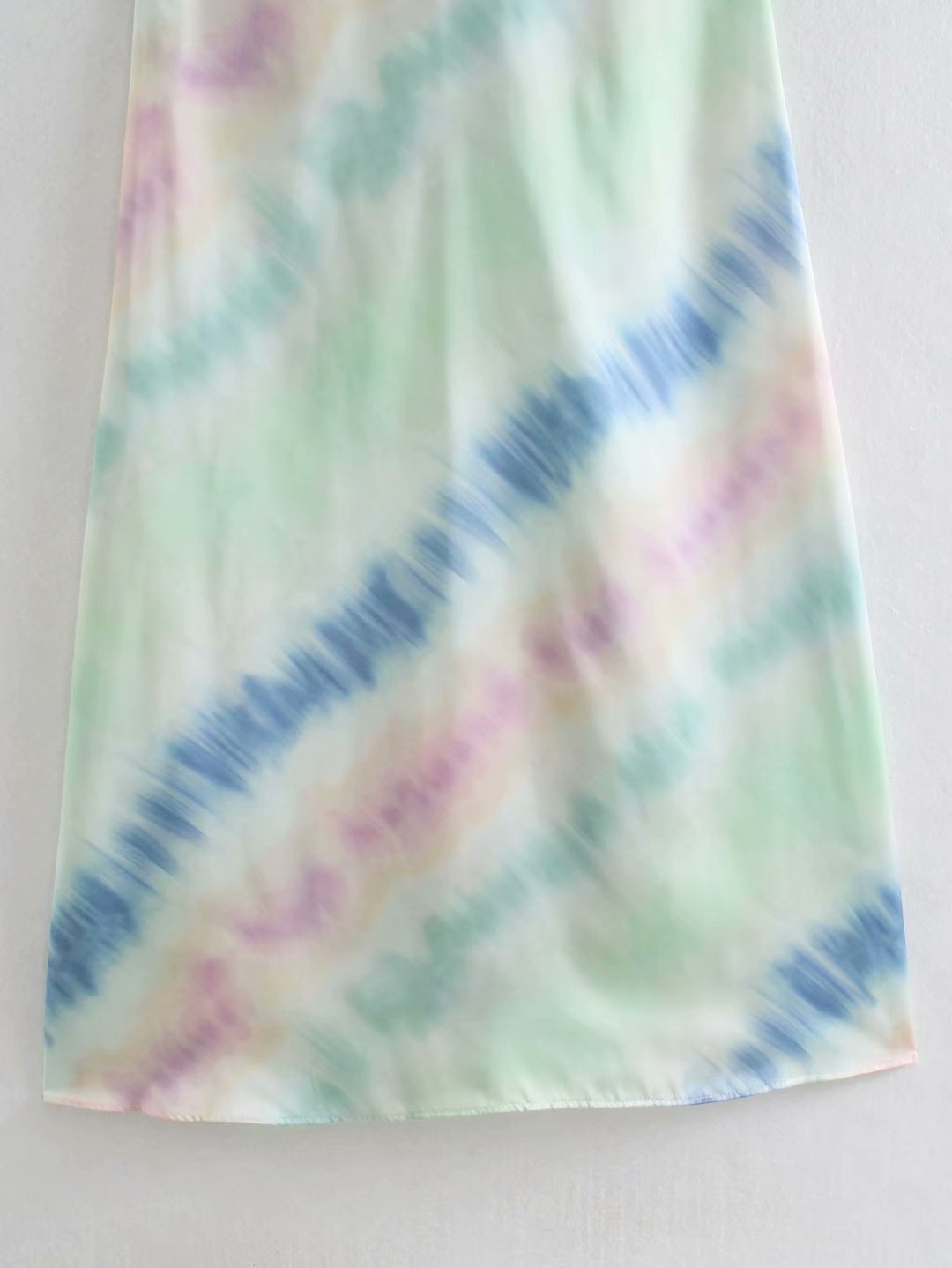 spring tie-dye silk satin texture dress NSAM49518