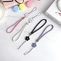 Creative Cherry Blossom Lucky Grass Phone Lanyard, Universal ID Phone Case Wrist Lanyard, Anti-Fall Portable Accessory