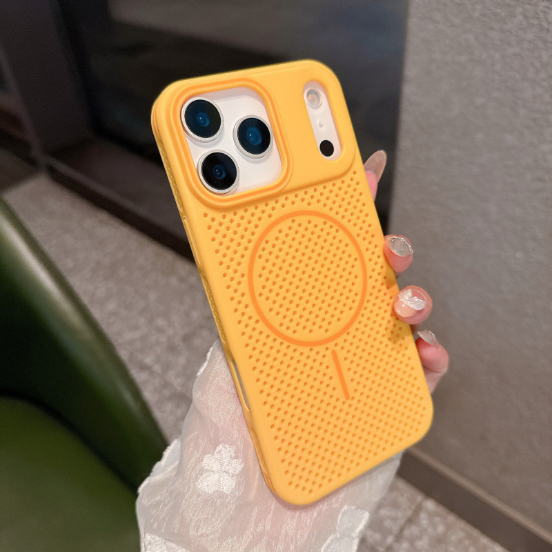 新款撞色超薄散热细圈磁吸适用iPhone17promax手机壳苹果15保护壳|undefined