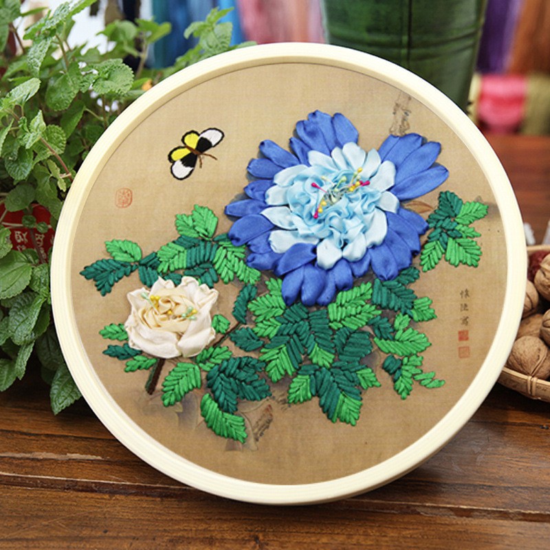 Bordado DIY hecho a mano auto-bordado cinta bordado tridimensional tela creativa matar tiempo adulto Suzhou bordado material paquete