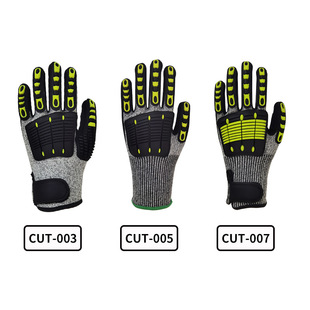 Wholesale TPR anti-smashing labor protection gloves anti-collision machinery rescue anti-skid anti-cutting level 5 shockproof mine oil gloves