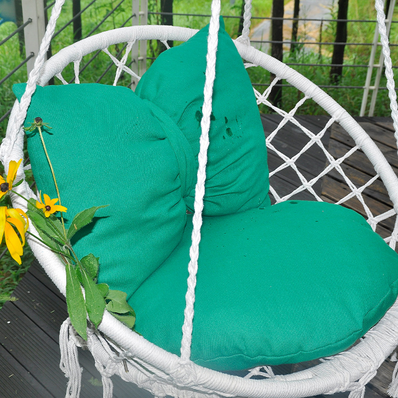 Style Outdoor Hammock Nordic Simple Tassel Hanging Chair Indoor Bow Big Pillow Style Hanging Basket Hammock