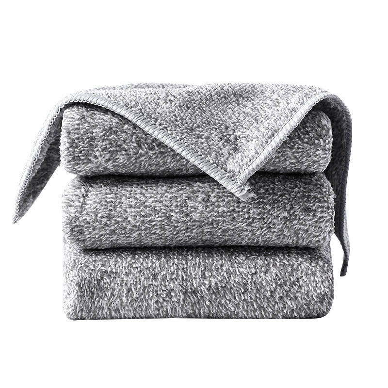 Wolesale бамбуковое волокно (bamboo charcoal fiber) салфетка для мытья посуды сильная впитываемость без масел липкая кухня чистка сотни тканевых салфеток впитывающие салфетки для мытья посуды