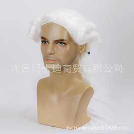 搞怪狂欢节美国绅士白色律师法官假发节日舞会派对杀手cos假发