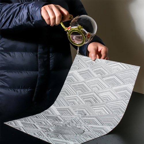 Nordic-style 3D stereoscopic wave PVC embroidered dinner mat, waterproof and anti-slip, Western restaurant table tray mat, wholesale