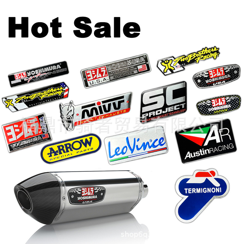 Motorcycle Scorpio Exhaust Pipe Sticker Ak Metal Aluminum Exhaust Decal Yoshimura Sc Logo Ar Modification Parts