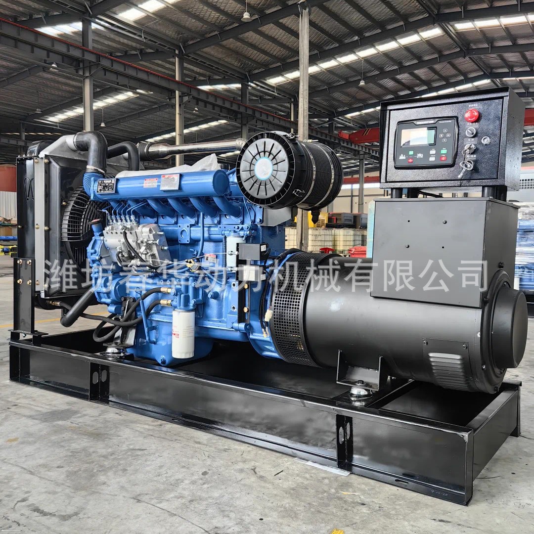 100KW柴油发电机 潍柴里卡多6105AZLD柴油机 带自启动柜底座邮箱