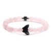Pink crystal+blue sand butterfly