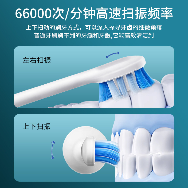 新世代の掃除振動電動歯ブラシ大人用柔らかい毛家庭用自動インテリジェント超音波クリーニング歯をきれいにします|undefined