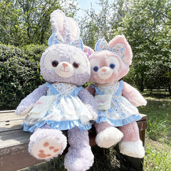 Stella Lou M-Style Baby Clothes: Springtime Blue Paradise Dress with Stella the Ballet Bunny Plush Toy Accessory