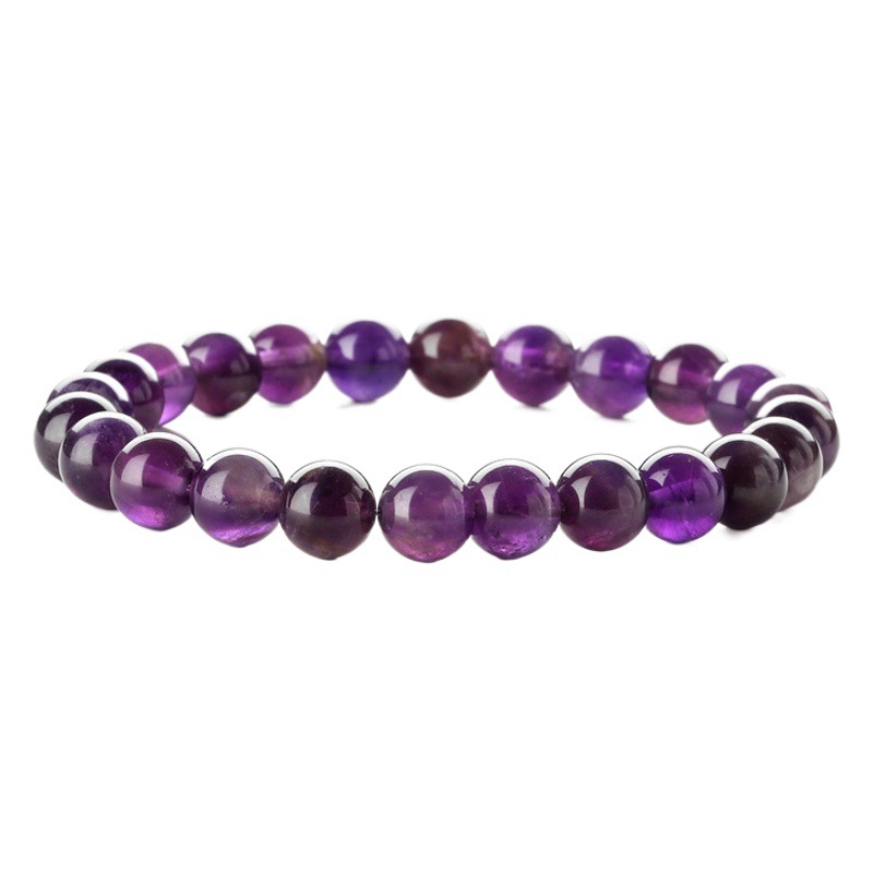 Fábrica directa Piedra Natural amatista pulsera de cuentas ágata Calcedonia pulsera de piedra pulsera terminada pulsera multicolor pulsera al por mayor