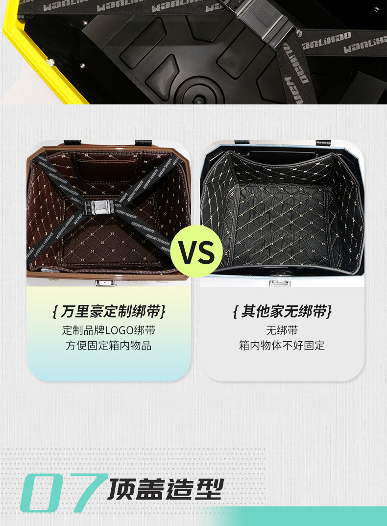 Wanlihao Qingqi Aurora 150 motorcycle tail box, electric vehicle trunk, universal retro non-aluminum alloy tail box