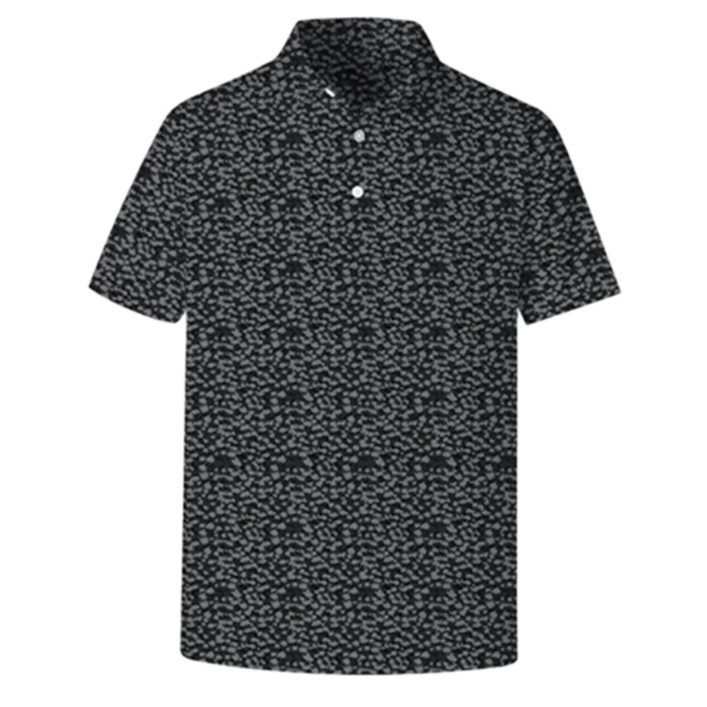 Dot Summer Milk Silk Polo Shirt High Elastic Outdoor Golf Clothing Pingyu Tennis Clothing Men's Clothing Printing Technology