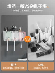 Automatic Toothpaste Squeezer Wall Hanging Punch-free Toothbrush Holder 2024 New Toothbrush Storage Rack Toothpaste Squeezing Small