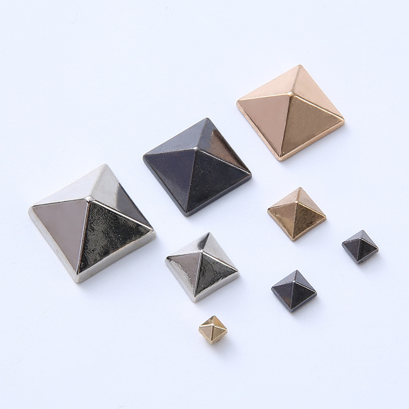 现货批发合金撞钉鞋包diy 金属配件金字塔正方形菱形梯形异形铆钉