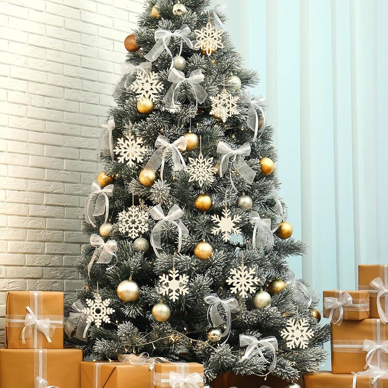 木质工艺品节日小礼品10CM木制镂空圣诞雪花片批发挂件家居装饰品|undefined