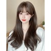 Wig Hood-style Long hair 2021 fashion new pattern Wig suit Round face hairstyle simulation natural