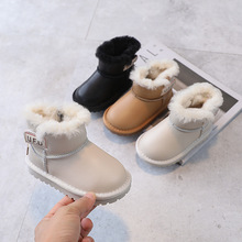 批发一件代发2024冬款女儿童休闲中筒棉靴韩版男女学生保暖雪地靴