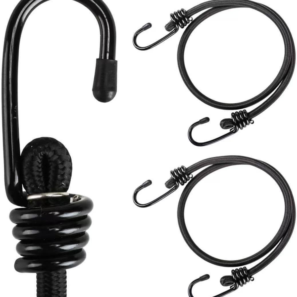 Cuerdas elásticas transfronterizas con gancho de cuerda elástica de 7mm con gancho de cuerda buji con cuerda de cabina de campamento con cuerda de equipaje de camión