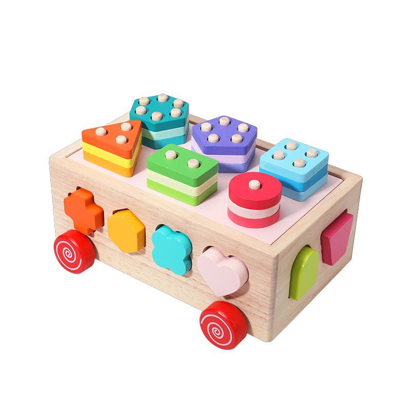 Juguete de pesca magnética de madera con animales marinos para niños