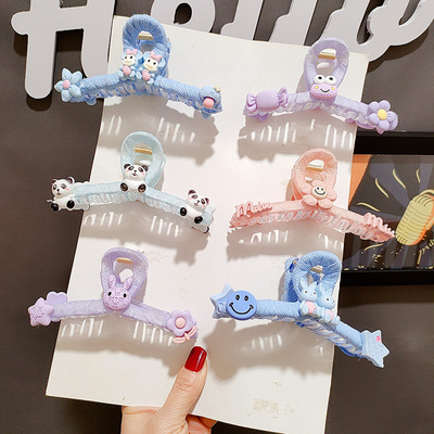 Hair Accessories clip periwinkle blue clip headdress cartoon hairpin head large card shark clip