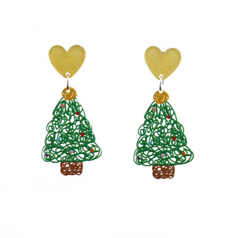 Joyas de Navidad pendientes pendientes Europa y los Estados Unidos transfronterizos nuevos pendientes pendientes de nieve campana de Navidad