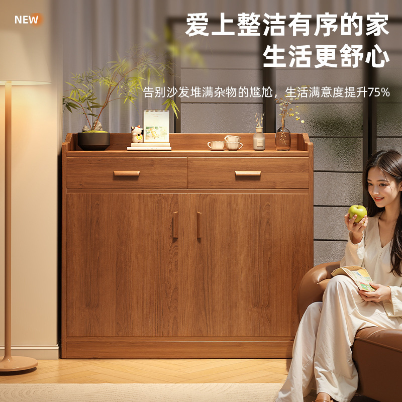 茶水柜子储物柜客厅置物柜家用柜子2025新款餐边柜靠墙一体收纳柜|undefined
