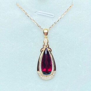 18K Gold Diamond Inlaid Natural Tourmaline Pendant Fire Color Shines 3.85ct Tourmaline Pendant Color Treasure Jewelry with Certificate
