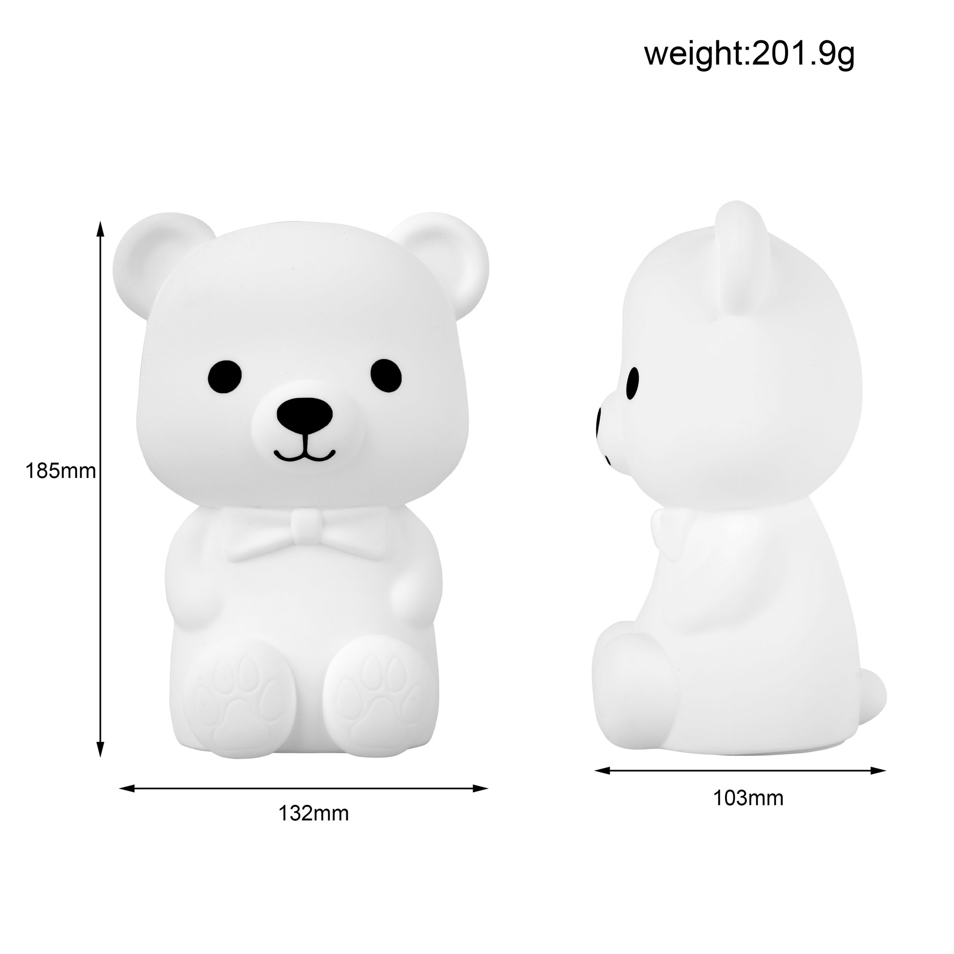 Diseño de dibujos animados personalizados lámpara de noche de silicona multifuncional USB recargable lámpara de silicona de cabecera lámpara de atmósfera de dormitorio