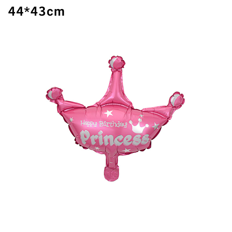 Mini globo de película de aluminio de corona dorada transfronteriza pequeño globo de corona de oro rosa fiesta de cumpleaños decoración de boda