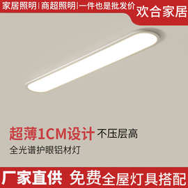 超薄吸顶灯长条走廊过道灯入户阳台灯简约衣帽间卧室极简玄关灯具