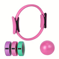 プラティリングセット5点セットの家庭用フィットネス器材にはヨガボールが含まれています。